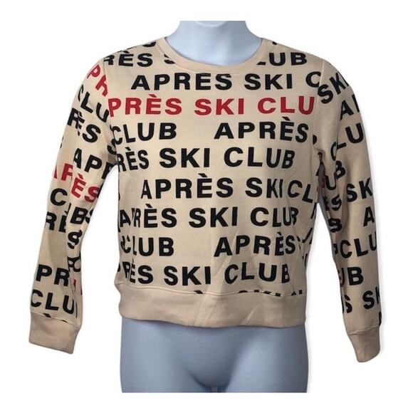 Apres-Ski Club by Chemistry Logo Crew Neck Sweatshirt NWT - Picture 4 of 11